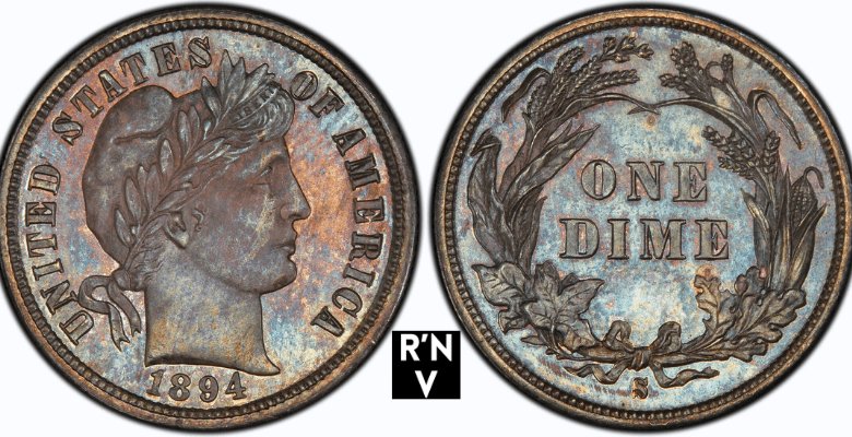 the 1894-S Barber Dime