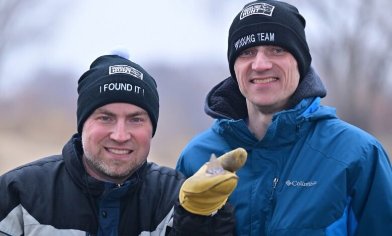 2024 St. Paul Pioneer Press Treasure Hunt medallion found at Bruce Vento Nature Sanctuary - Twin Cities