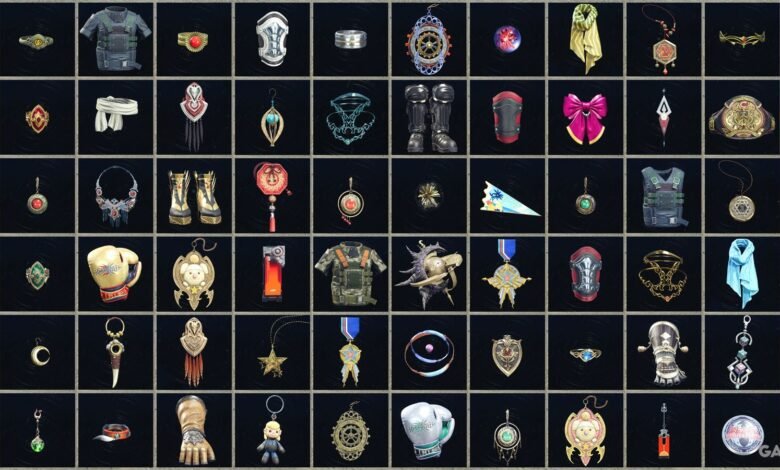 Final Fantasy 7 Rebirth all accessories