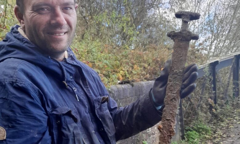 This treasure hunter's latest find?  A 1,000 year old Viking sword.