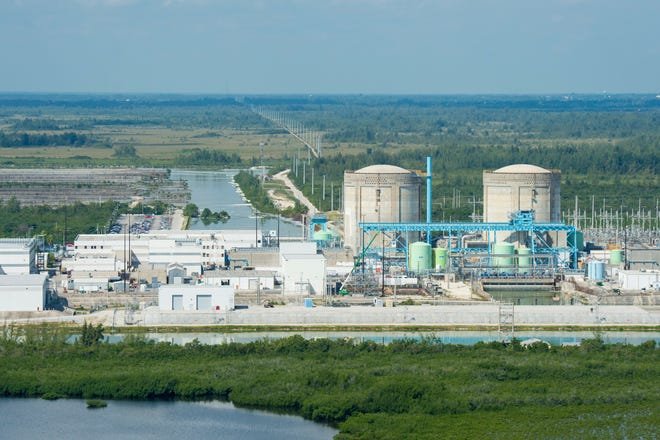 Aerial view of Turkey Point, a nuclear power plant in Homestead operated by Florida Power & Light. It is one of two plants operated by FPL. The other is in Point St. Lucie. Each plant has two operating nuclear reactors.